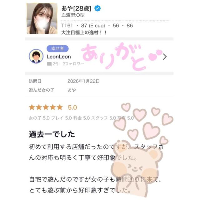 『秘密倶楽部 凛 TOKYO』錦糸町デリヘル 待ち合わせ型 人妻デリバリーヘルスあやの日記【【お礼写メ日記】】画像